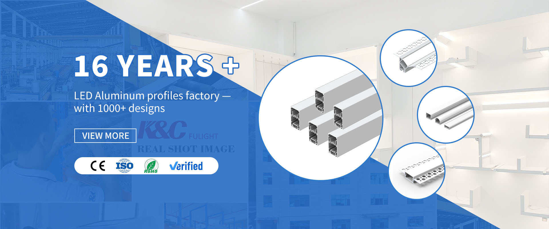 Qualidade perfil conduzido do alumínio da tira fábrica