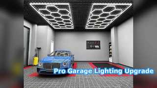 Sistema de iluminação LED hexágono final de 624 W para garagem