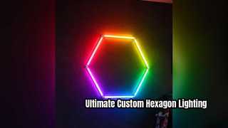 Atualize seu espaço com luzes LED hexagonais RGB