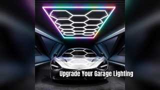 Controle de APP de luz de garagem LED RGB de 14 hexágonos