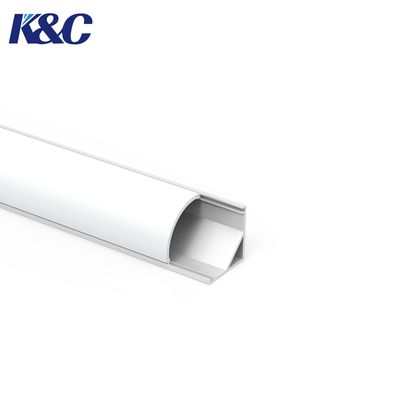 Bom preço Perfil de Canto de Alumínio LED de Ângulo Reto Montado na Superfície com Difusor de 45° on-line