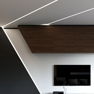 Bom preço 6063 T5 Profil de faixa LED de extrusão de alumínio de dissipador de calor com projeto em recessos e oxidação por sopro de areia on-line