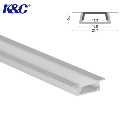 Bom preço T8 moderam o PC de alumínio PMMA 6063 T5 do perfil da tira do diodo emissor de luz Recessed on-line