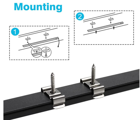 Led Profile Aluminum Alloy 6063 T5 U Shape Extrusion Housing Channel Diffused Cover For Lighting Strip Bar