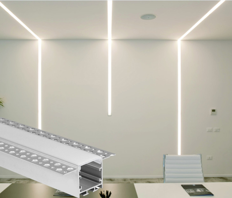 O Drywall Recessed perfil da parede da gipsita do emplastro da placa de gesso do diodo emissor de luz conduziu o canal de alumínio da extrusão do perfil da tira