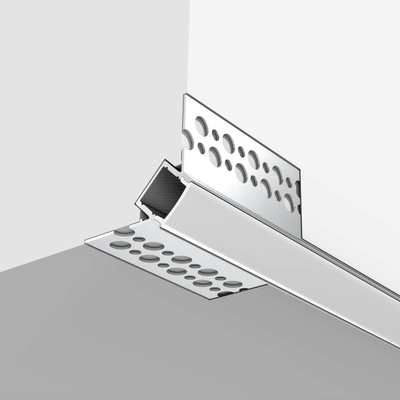 Bom preço O canal do perfil da placa de gesso do diodo emissor de luz Recessed o alumínio T5 da gipsita 6063 do emplastro do Drywall para a luz de tira conduzida on-line