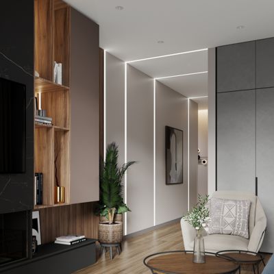 O PC PMMA da parede da gipsita conduziu o canal de alumínio H12.5mm conduziu o perfil claro da tira