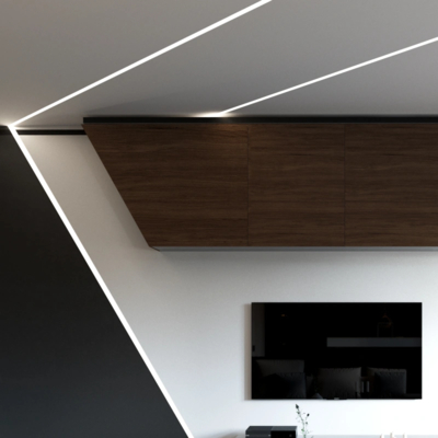 O canal de alumínio conduzido com difusor do PC Recessed fot a iluminação linear