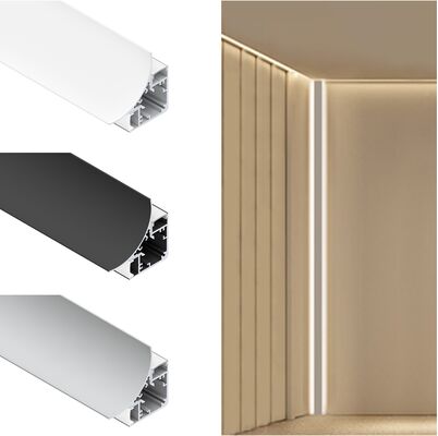 Bom preço Perfil de LED de canto em liga de alumínio 6063 T5 com superfície anodizada para iluminação decorativa on-line