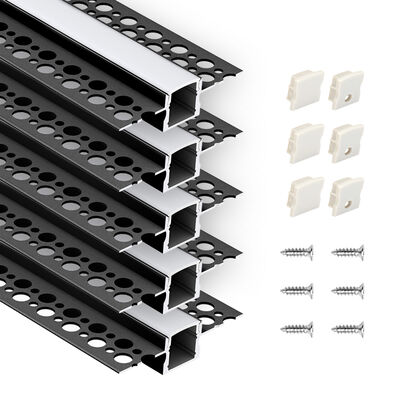 Bom preço 6063 T5 Alumínio ligado a LED de faixa de alumínio com oxidação por sopro de areia para iluminação linear montada em recessos on-line