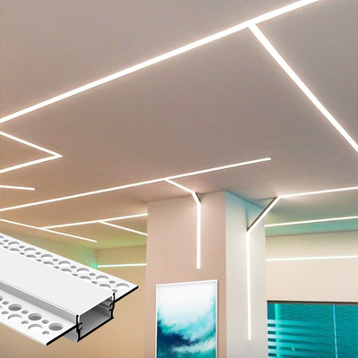 Bom preço Canal de faixa LED em liga de alumínio 6063 T5 com instalação embutida e garantia de 5 anos on-line