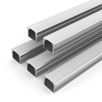 Bom preço Perfil de alumínio de tira LED de montagem em superfície com superfície anodizada e tampa de PC para iluminação decorativa H7,5mm * W12,0mm on-line