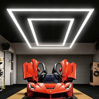 Sistema de Iluminação Modular Hexagonal LED de 340W com Painéis em Favo de Mel Conectáveis para Teto, Projetado para Garagem, Academia, Oficina e Escritório