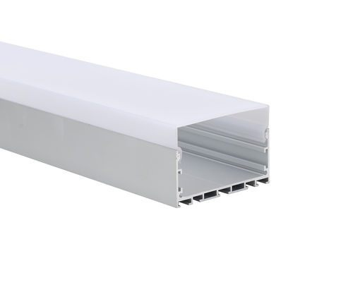 Extrusão clara linear 75x50mm com perfil de alumínio da tira do diodo emissor de luz da tampa do PC