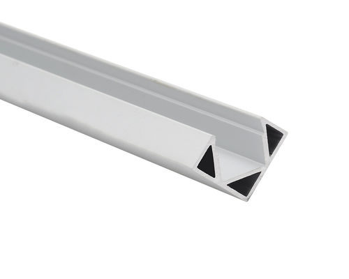 90 graus 18x18mm perfil de canto geado do diodo emissor de luz 6063 T5