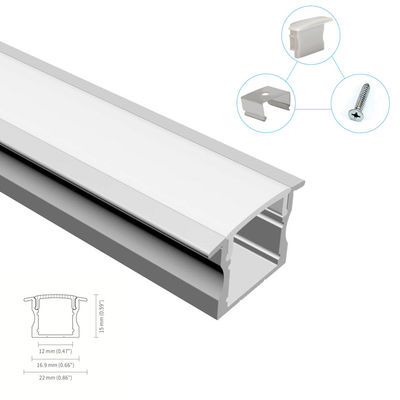 2m padrão 2.5m Recessed o perfil de alumínio do diodo emissor de luz com tampa do PC