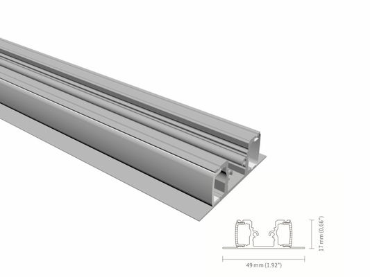 Bom preço Os perfis anodizados do diodo emissor de luz da parede expulsaram largura de 10mm com difusor acrílico IP44 on-line