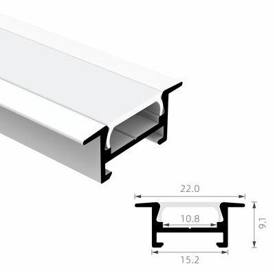 O difusor do PC Recessed o perfil de alumínio do diodo emissor de luz que limpa com jato de areia 6063 T5
