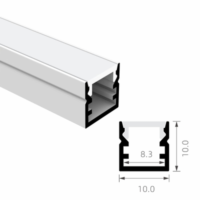 Bom preço O PC que limpa com jato de areia o perfil de alumínio T8 da tira do diodo emissor de luz geou 10×10mm on-line