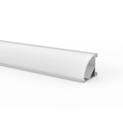 A prata de alumínio de canto do perfil do diodo emissor de luz do comprimento feito sob encomenda 1m 2m 3m Recessed