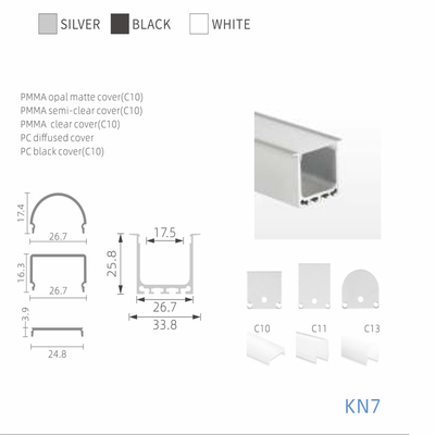 Bom preço Cuatom 1m 2m 3m Recessed o dissipador de calor impermeável do perfil de alumínio do diodo emissor de luz on-line