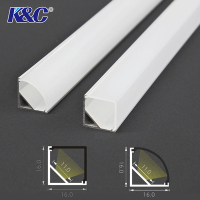 Bom preço Canal de extrusão de perfil de alumínio de canto LED para armário 45 luz de ângulo de 90 graus on-line