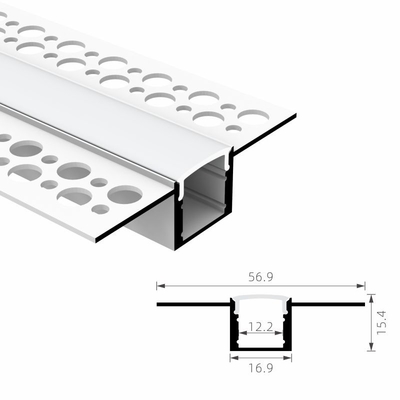 Perfil de alumínio do diodo emissor de luz para o Drywall conduzido do canal da gipsita do emplastro do teto da luz de tira