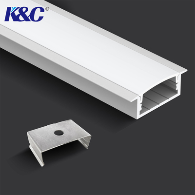 O difusor de PMMA Recessed limpar com jato de areia de alumínio do comprimento do perfil 2.5m do diodo emissor de luz