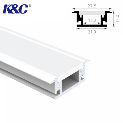 Bom preço PMMA Recessed a extrusão de alumínio H11mm do perfil da tira do diodo emissor de luz com difusor do PC on-line