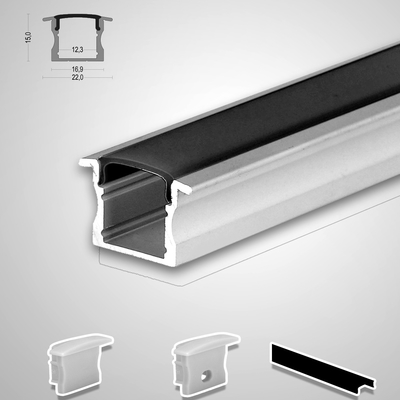 Bom preço A extrusão da tampa do PC Recessed a tampa conduzida de alumínio de Ugr do difusor do PC do perfil para a solução linear conduzida on-line
