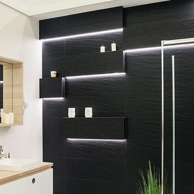 Dissipador de calor conduzido 6063 T5 do alojamento do alumínio de Alu Profil com o grampo plástico 90 da tampa de Pmma do difusor do PC canto de 45 graus