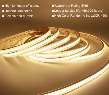 Gel de silicone RA80 flexível impermeável do diodo emissor de luz 8mm do volt 320 da ESPIGA IP68 24 das luzes de tira do diodo emissor de luz